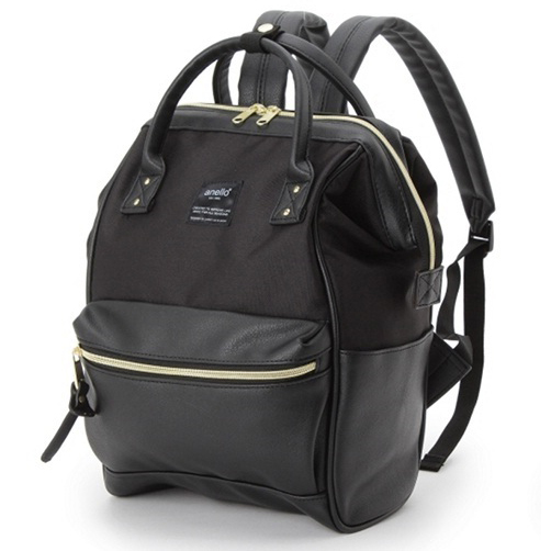anello tas ransel kulit canvas size s black jakartanotebook anello tas ransel kulit canvas size s black jakartanotebook