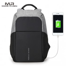 Mark Ryden Tas Ransel Anti Maling dengan USB Charger Port - MR5815ZS - Black - 1