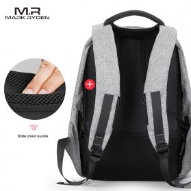 Mark Ryden Tas Ransel Anti Maling dengan USB Charger Port - MR5815ZS - Black - 4