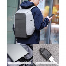 Mark Ryden Tas Ransel Anti Maling dengan USB Charger Port - MR5815ZS - Black - 7