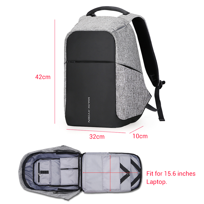 Mark Ryden Tas Ransel Anti Maling dengan USB Charger Port Mark Ryden Tas Ransel Anti Maling dengan USB Charger Port