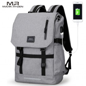 Mark Ryden Tas Ransel Laptop dengan USB Charger Port - MR5748 - Gray - 1