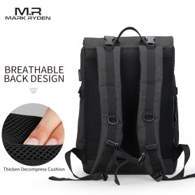 Mark Ryden Tas Ransel Laptop dengan USB Charger Port - MR5748 - Gray - 4