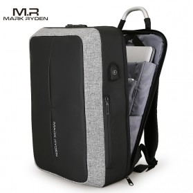 Mark Ryden Tas Ransel Anti Maling dengan USB Charger Port - MR6832 - Gray/Black - 2