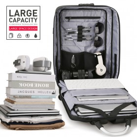 Mark Ryden Tas Ransel Anti Maling dengan USB Charger Port - MR6832 - Gray/Black - 3