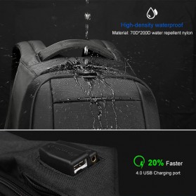 Tigernu Tas Ransel Laptop Anti Maling Hidden Anti Theft USB Charging 20L - T-B3599 - Black - 2