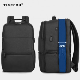 Tigernu Tas Ransel Laptop Expandable USB Charging - T-B3905 - Black