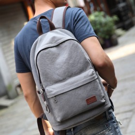 MUZEE Tas Ransel Backpack Casual dengan USB Port - ME-0710 (backup) - Gray - 2
