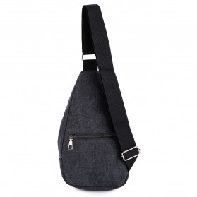 Tas Selempang Kasual Bahan Canvas - Khaki - 3