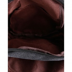 Tas Selempang Kasual Bahan Canvas - Khaki - 4