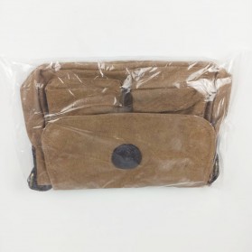 Dxyz Tas Selempang Messenger Bag Bahan Kanvas - 1008 - Brown - 8