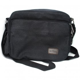 Jinqiaoer Tas Selempang Pria - Black/Gray - 1