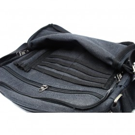 Jinqiaoer Tas Selempang Pria - Black/Gray - 3