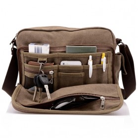Jinqiaoer Tas Selempang Pria - Black/Gray - 5