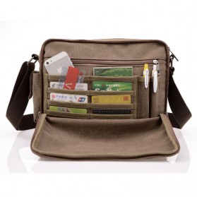 Jinqiaoer Tas Selempang Pria - Black/Gray - 7