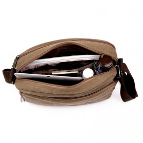 Jinqiaoer Tas Selempang Pria - Black/Gray - 8