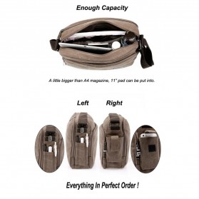 Jinqiaoer Tas Selempang Pria - Black/Gray - 9