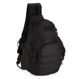 Tas Selempang Laptop Tahan Air Desain Militer - Black - 1