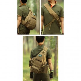 Tas Selempang Laptop Tahan Air Desain Militer - Black - 2
