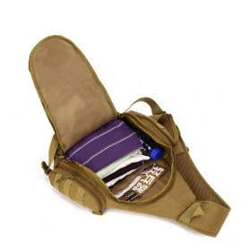 Tas Selempang Laptop Tahan Air Desain Militer - Black - 5