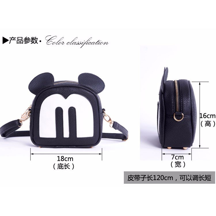 Tas Selempang Wanita Model Mickey Mouse Black Tas Selempang Wanita Model Mickey Mouse Black