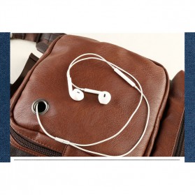 Rhodey Tas Selempang Crossbody Bag Bahan Kulit - K7713 - Dark Brown - 6