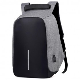 Tas Ransel Laptop Anti Maling dengan USB Charger Port - Gray - 2