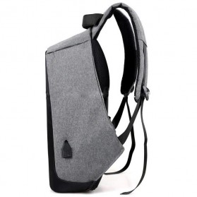Tas Ransel Laptop Anti Maling dengan USB Charger Port - Gray - 3