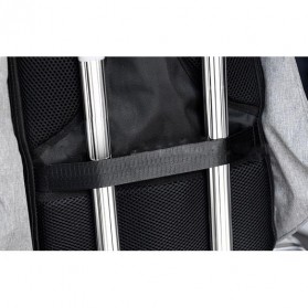 Tas Ransel Laptop Anti Maling dengan USB Charger Port - Gray - 6