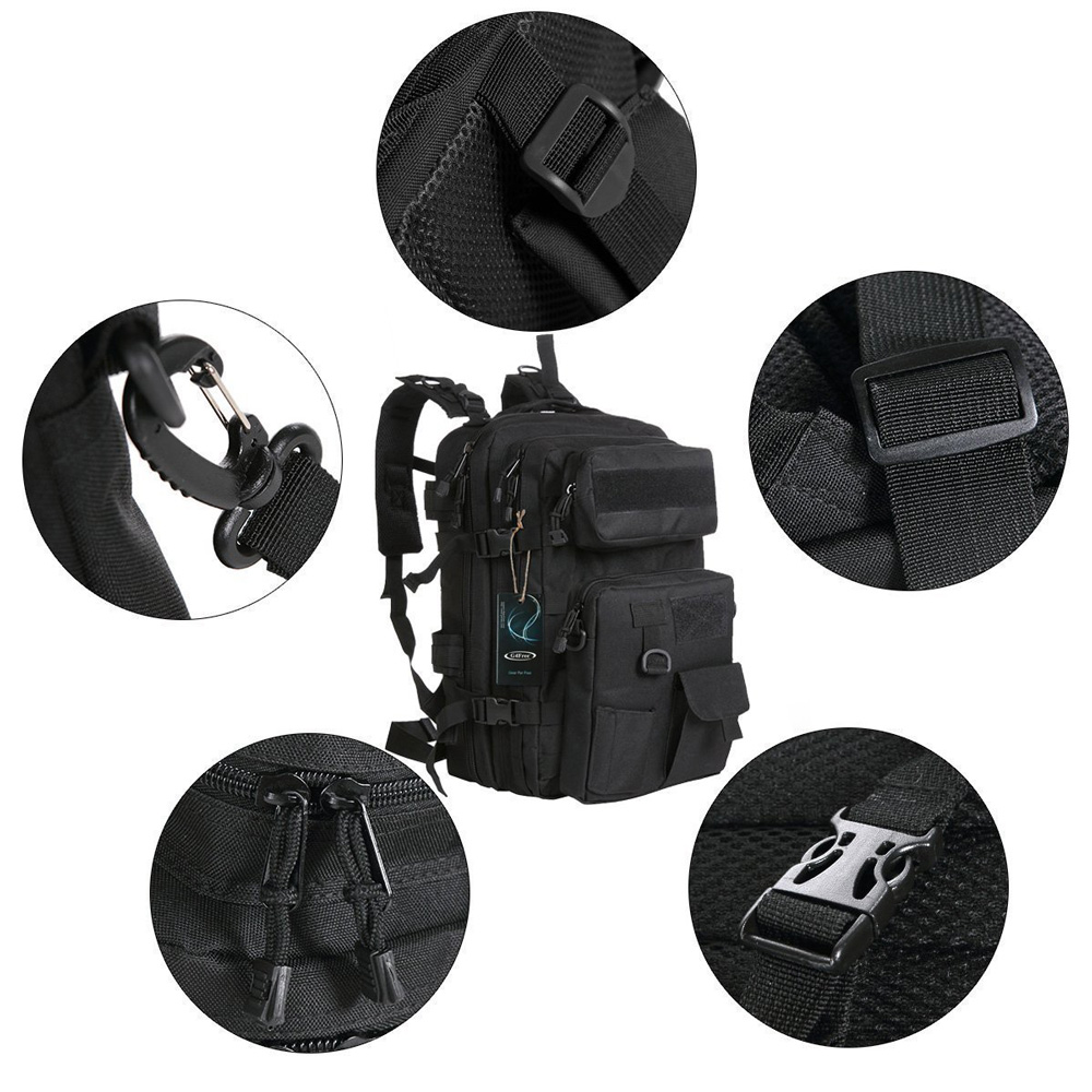 Tas Ransel Army Tactical Pria 40L Black Tas Ransel Army Tactical Pria 40L Black