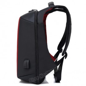 BAIBU Tas Ransel Anti Maling Coded Lock dengan USB Charger Port + AUX Port - ZL1960(false) - Gray - 3
