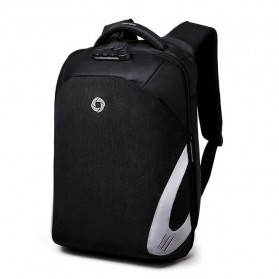 Ozuko Tas Ransel Laptop Security Lock dengan USB Charger Port - ZK899939 - Black - 1