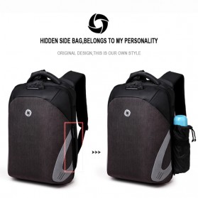 Ozuko Tas Ransel Laptop Security Lock dengan USB Charger Port - ZK899939 - Black - 3