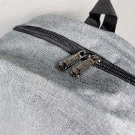 KenPiTe Tas Ransel Laptop Backpack dengan USB Charger Port - F7221 - Black/Gray - 3