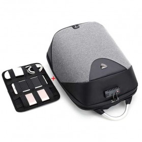 Arctic Hunter Tas Ransel USB Charger Port dengan Digital Storage Board - B00208 - Light Gray - 1