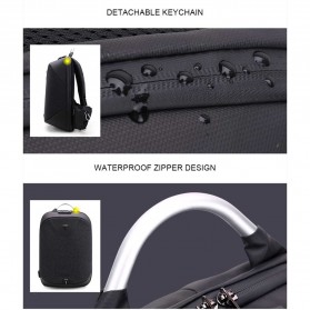 Arctic Hunter Tas Ransel USB Charger Port dengan Digital Storage Board - B00208 - Light Gray - 3
