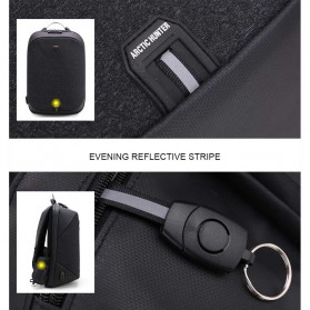 Arctic Hunter Tas Ransel USB Charger Port dengan Digital Storage Board - B00208 - Light Gray - 4