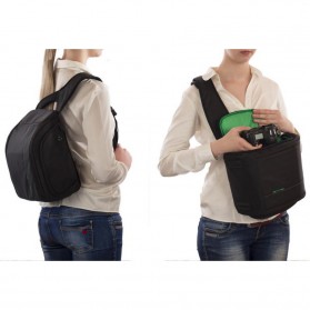 Tas Kamera SLR Sling Camera DSLR Backpack Bag - Green - 11