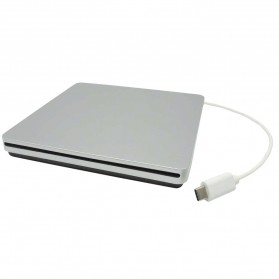 USB 2.0 Type C External CD/DVD RW Optical Drive for Laptop - LE-LD - Silver
