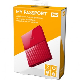 WD My Passport Colorful 3rd Generation USB 3.0 2TB - Red - 7