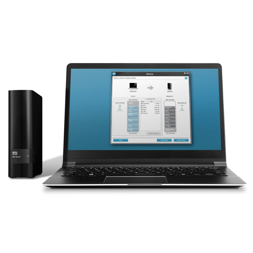 WD My Book USB 3.0 External Hard Drive 3.5 Inch - 2TB 