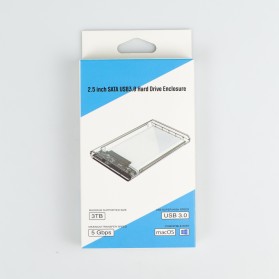 Taffware External HDD SSD Enclosure Transparant 2.5 Inch USB 3.0 - UT-3113 - Transparent - 12