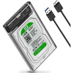 WEIXINBUY Hard Drive Enclosure 2.5 Inch USB 3.0 - WX537 - Transparent - 1
