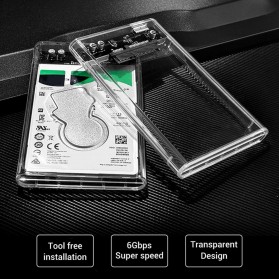 WEIXINBUY Hard Drive Enclosure 2.5 Inch USB 3.0 - WX537 - Transparent - 6