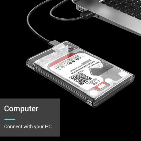WEIXINBUY Hard Drive Enclosure 2.5 Inch USB 3.0 - WX537 - Transparent - 11