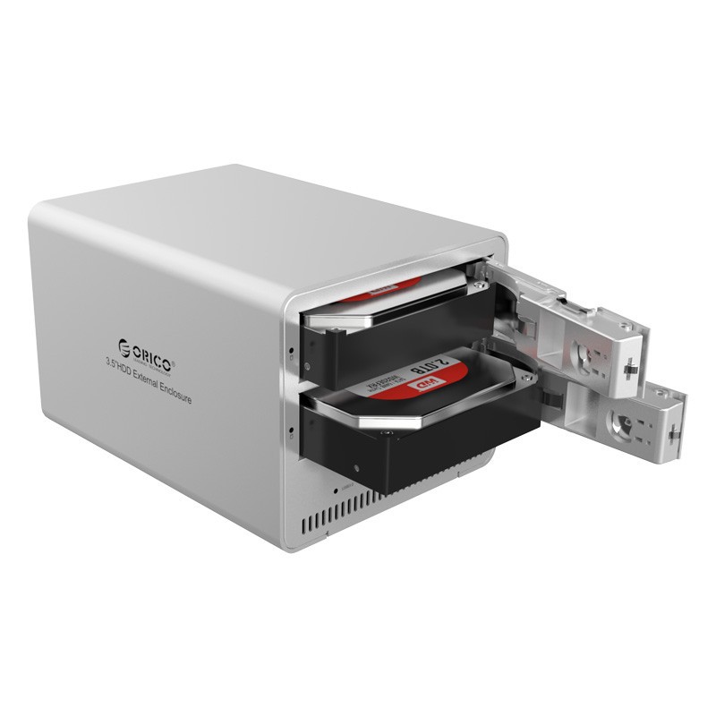 orico 2 bay 3 5 sata hdd enclosure 9528u3 silver orico 2 bay 3 5 sata hdd enclosure 9528u3 silver