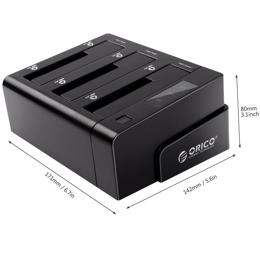 Orico 4-Bay 3.5 SATA USB3.0 HDD / SSD Docking Station - 6648US3-C-BK ...