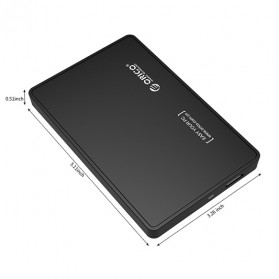 Orico 1-Bay 2.5 Inch External HDD Enclosure Sata 2 USB 3.0 - 2588US3-V1 - Black - 3