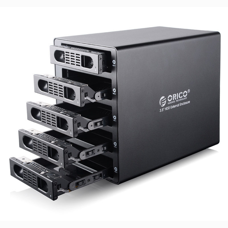 Orico 5-Bay 3.5 SATA HDD RAID Enclosure - 3559RUS3-BK - Black - JakartaNotebook.com