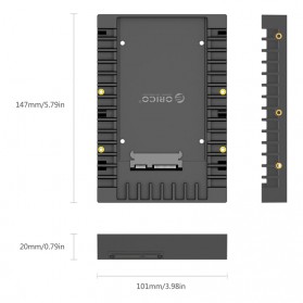 Orico 2.5 to 3.5 Inch Hard Drive Caddy - 1125SS - Black - 8